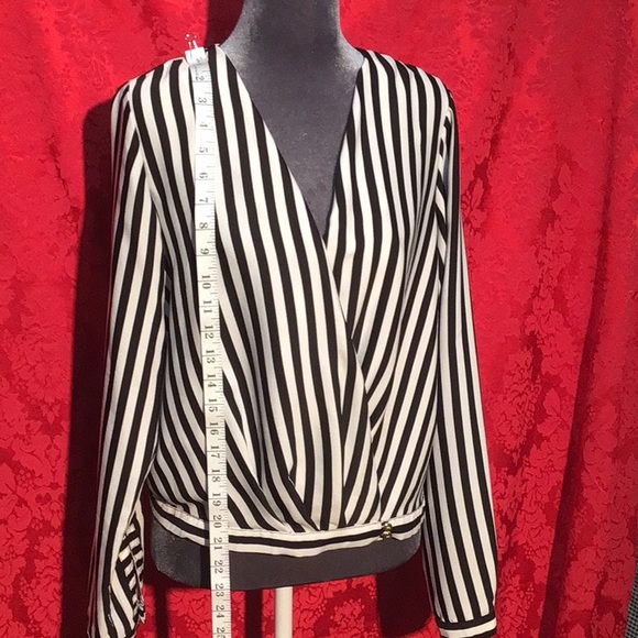 Worthington striped wrap blouse size medium - Picture 4 of 11
